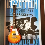 Quadro Jimmy Page com Mini Guitarra