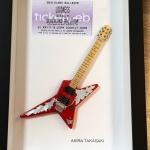 Quadro Akira Takasaki com ingresso e Mini Guitarra