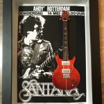 Quadro Santana com Mini Guitarra