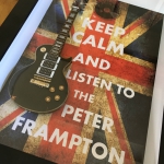 Quadro Peter Frampton com Mini Guitarra