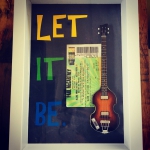 Quadro Paul McCartney com mini Baixo e Ingresso