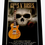 Quadro Guns N' Roses Turnê 2022 com Mini Guitarra