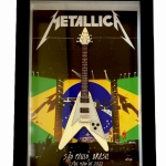 Quadro James Hetfield com Mini Guitarra