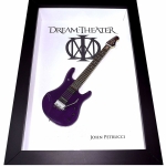 Quadro John Petrucci com Mini Guitarra 