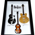 Quadro The Beatles com Mini Guitarras