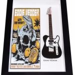Quadro Eddie Vedder com Mini Guitarra