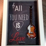 Quadro Paul McCartney com Mini Baixo