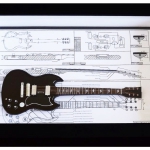 Quadro Mini Guitarra SG